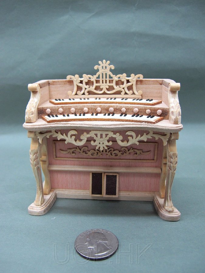 1:12 Scale Miniature Doll House Fantasy Lyre Organ-Unpainted